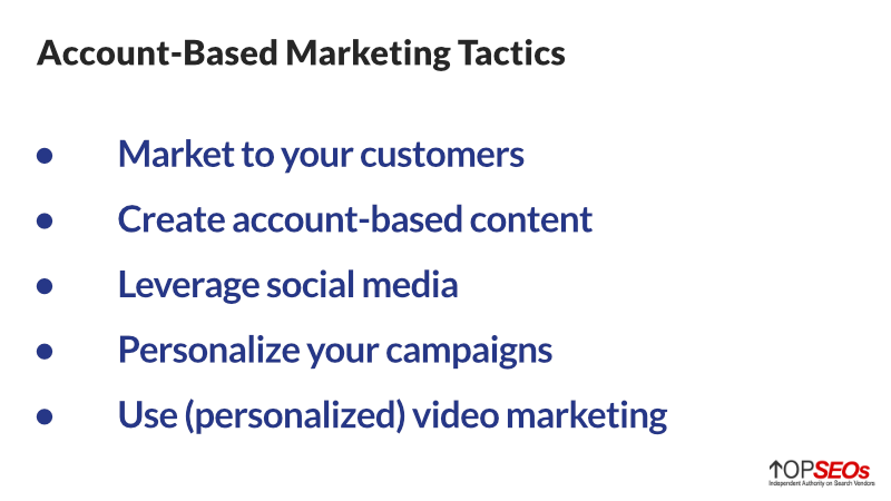 account based marketing tactics