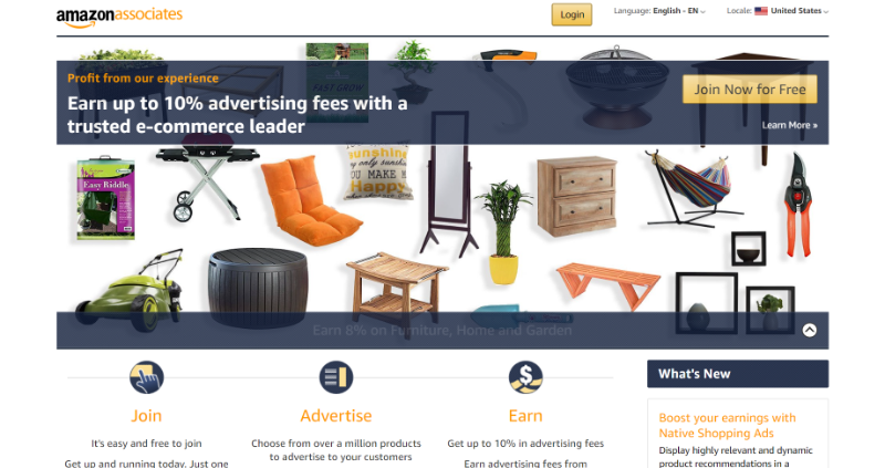 amazon associates homepage