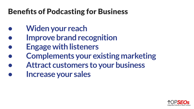 benefits of podcasting for business