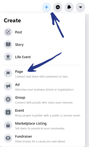 facebook create page