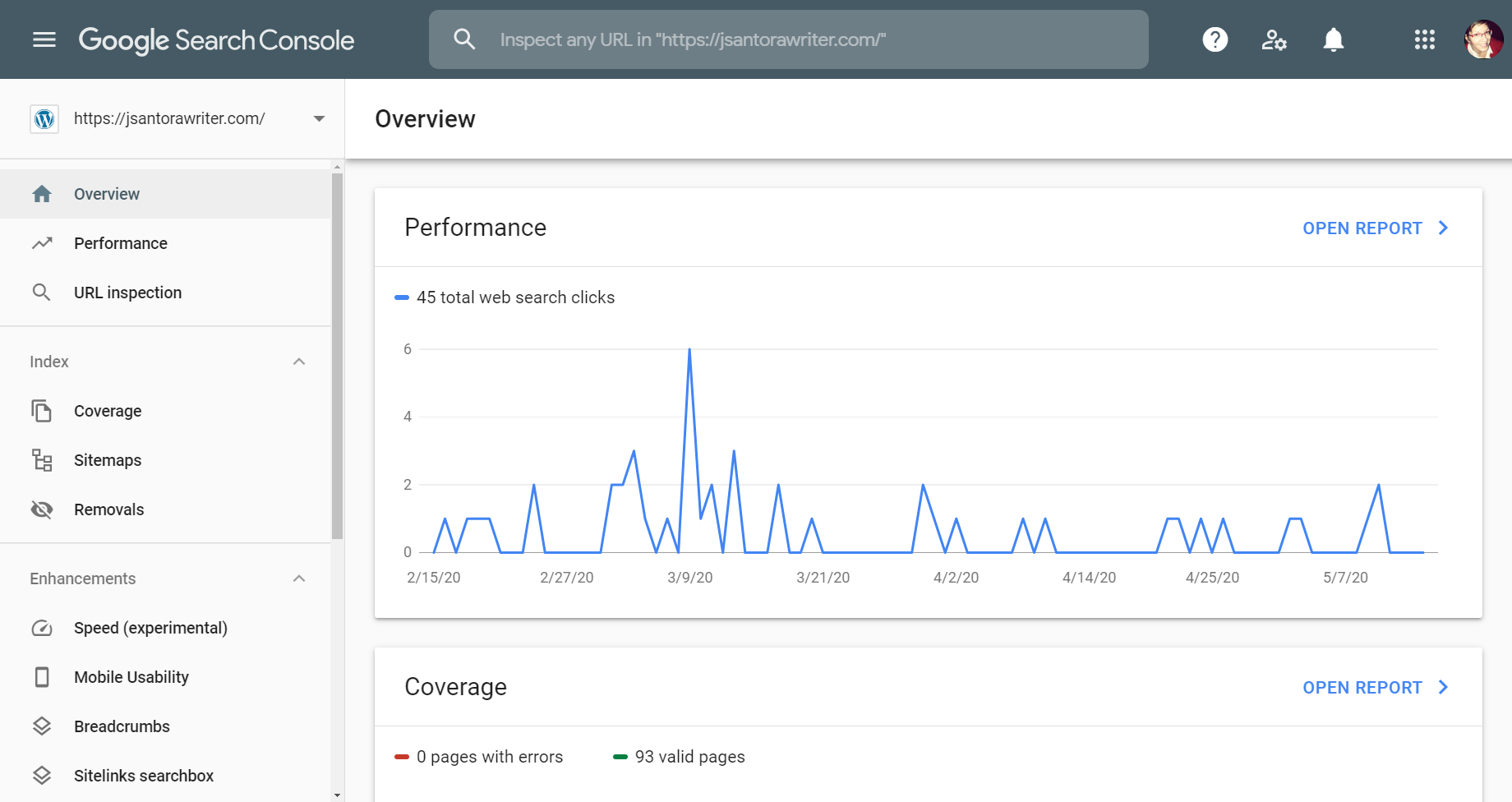 google search console overview