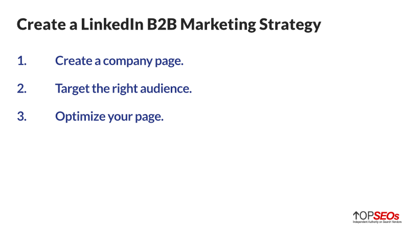 how to create a linked in b2b marketing strategy