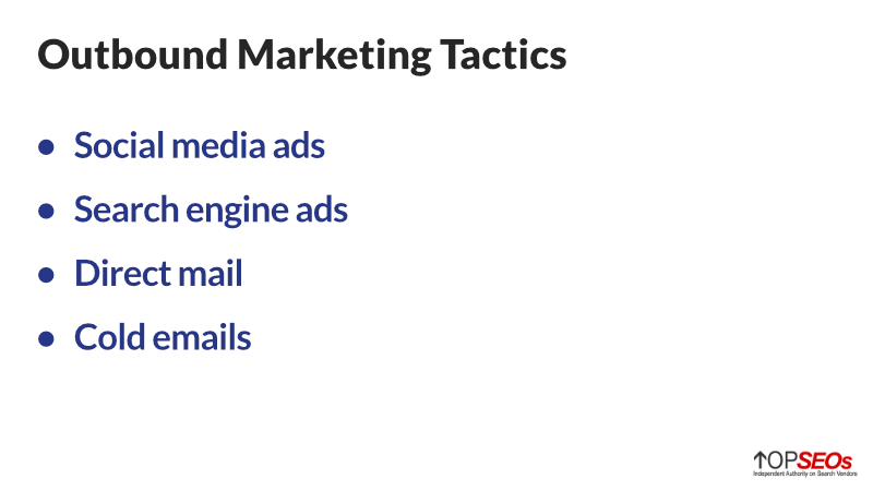 outbound marketing tactics