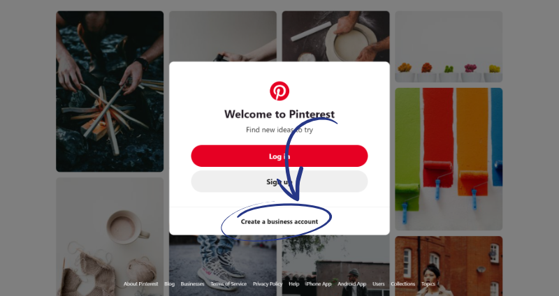 create a pinterest business account