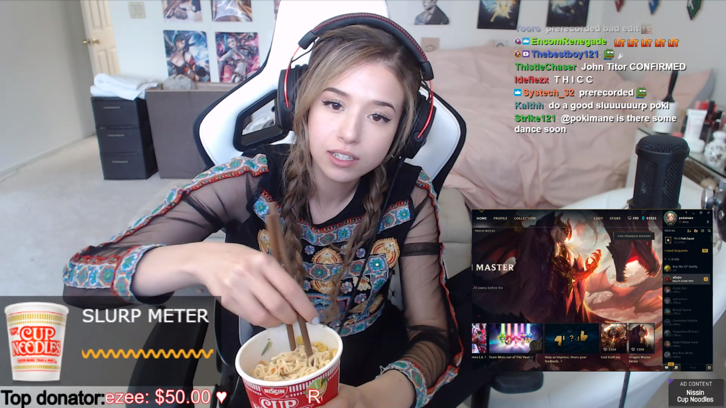 pokimane cup noodles