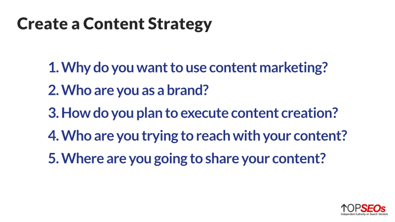 create a content strategy