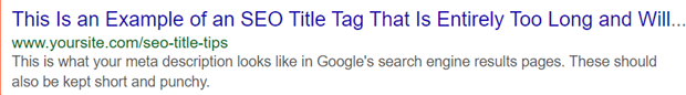 seo title tips example of an seo title tag that's too long